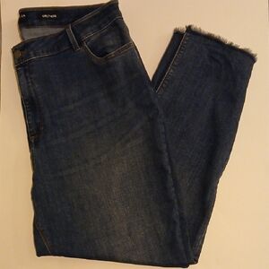 Susan Graver Dark Blue Skinny Jeans 18w